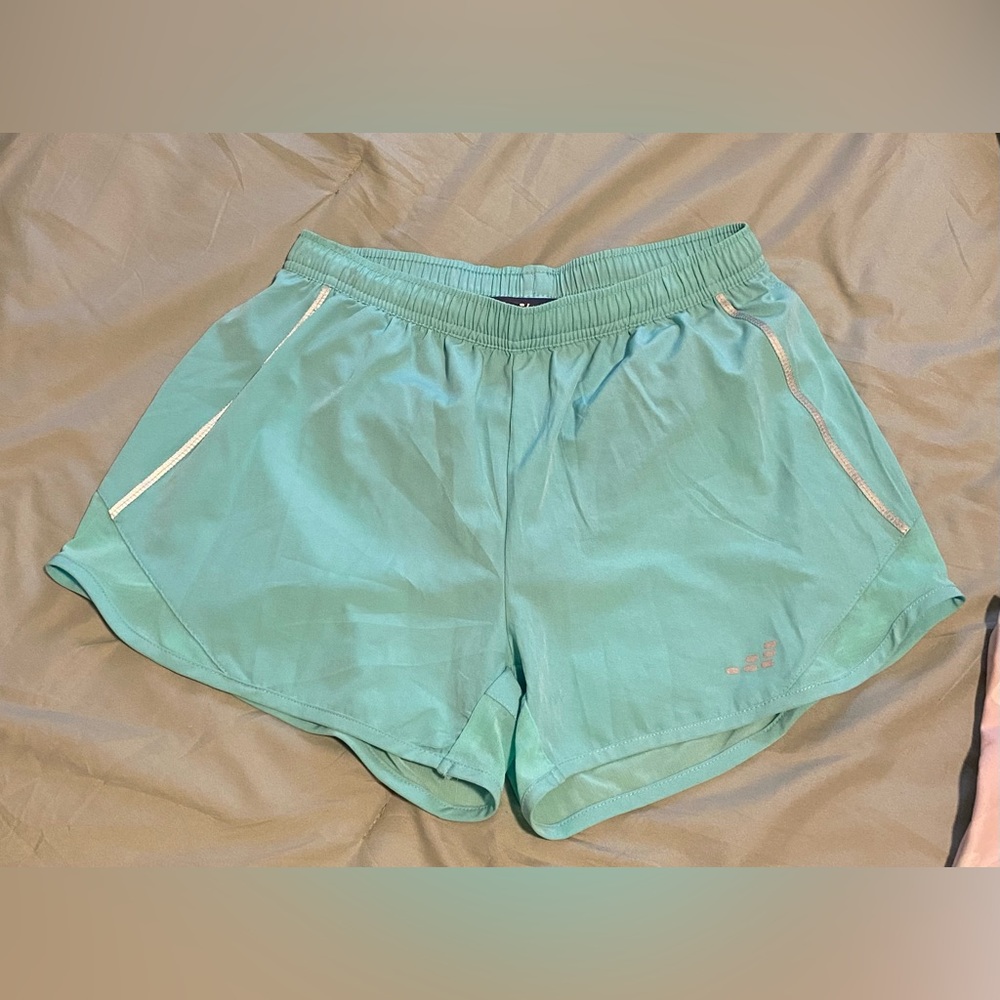 Bright blue running shorts
